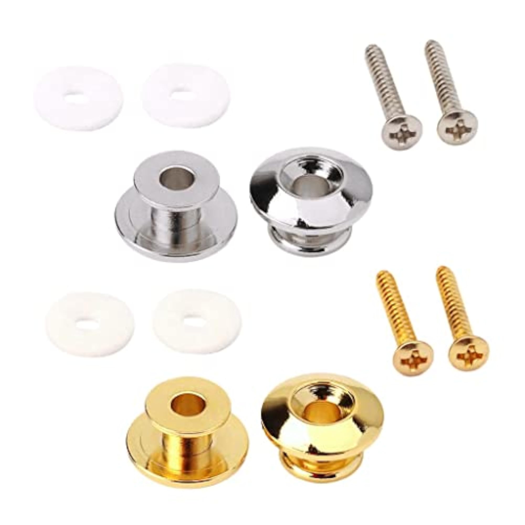 2pc Plating Strap Locks for Electric Acoustic Guitar, Gold